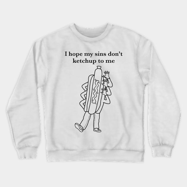 The Troubled Hot Dog Crewneck Sweatshirt by FallenClock